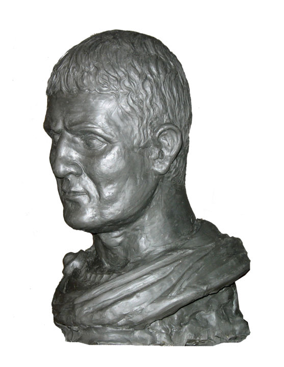 Sculpture titled "Римлянин" by Sergei Lupekhin, Original Artwork, Plaster
