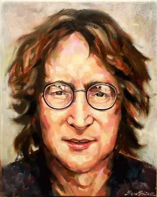 Картина под названием "Джон Леннон" - Александра Лялина, Подлинное произведение искусства