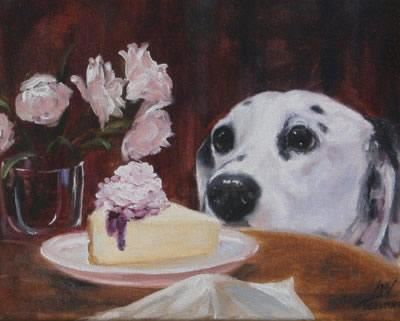 Pittura intitolato "Temptation" da The Painter Of Homeless Pets, Opera d'arte originale