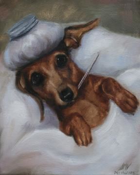 Pittura intitolato "Under the Weather" da The Painter Of Homeless Pets, Opera d'arte originale