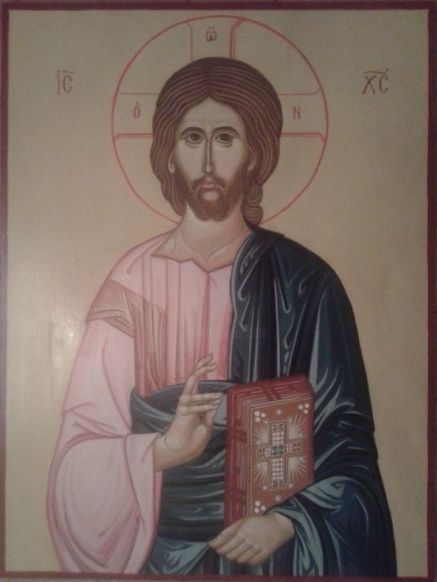 Painting titled "Christ" by Snežana Jevtić-Topić, Original Artwork