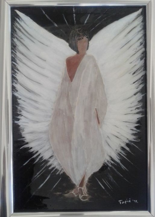 Painting titled "Angel" by Snežana Jevtić-Topić, Original Artwork, Other