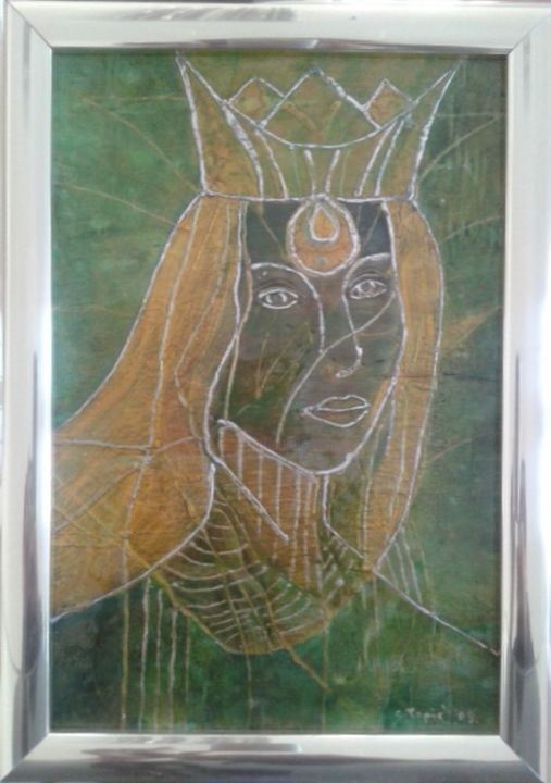 Painting titled "Queen woman" by Snežana Jevtić-Topić, Original Artwork, Other