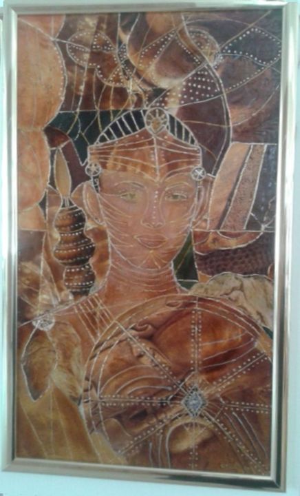 Pittura intitolato "Warrior woman" da Snežana Jevtić-Topić, Opera d'arte originale, Altro