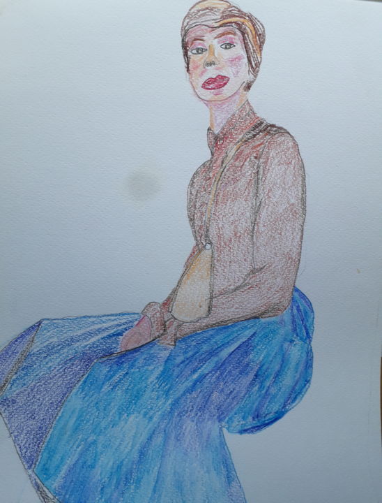 Drawing titled "Model 2" by Snezana Sucurovic, Original Art, Pencil