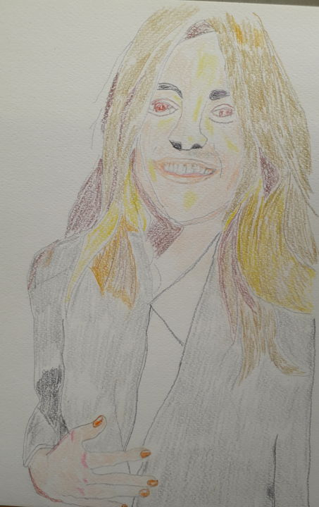 Drawing titled "Model 7" by Snezana Sucurovic, Original Art, Pencil