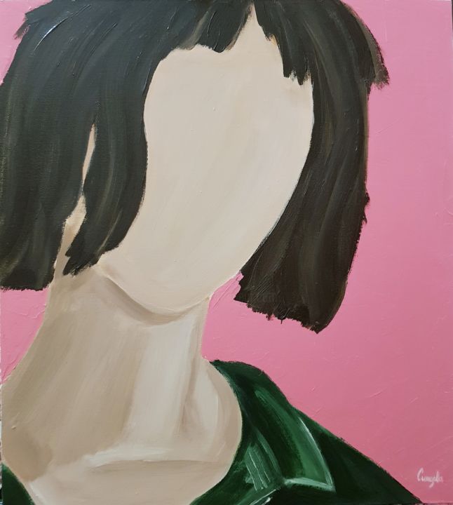 Peinture intitulée "Portrait without a…" par Natalia Sintsova, Œuvre d'art originale, Acrylique Monté sur Châssis en bois