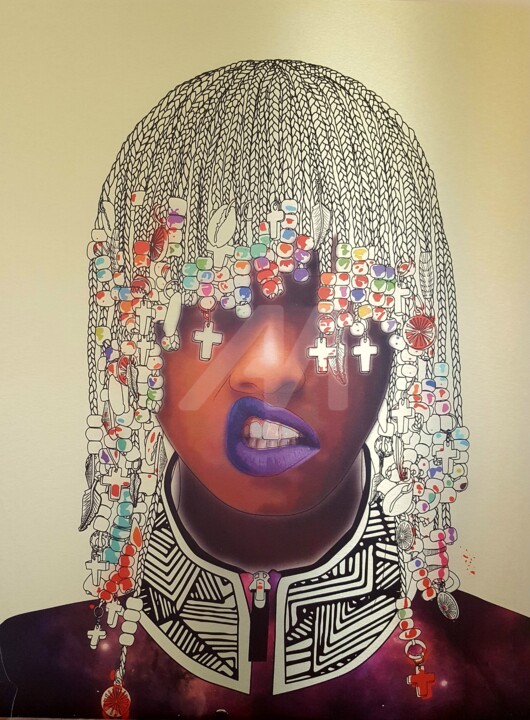 Arts numériques intitulée "Don't touch my hair" par So Aguessy Raboteur, Œuvre d'art originale,