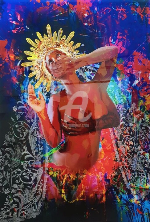 Digitale Kunst mit dem Titel "Spirit'Univers'Elles" von So Aguessy Raboteur, Original-Kunstwerk, Digitale Malerei