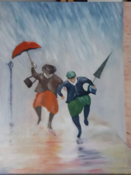 Peinture intitulée "Les veuves joyeuses" par Christiane Soares, Œuvre d'art originale, Huile