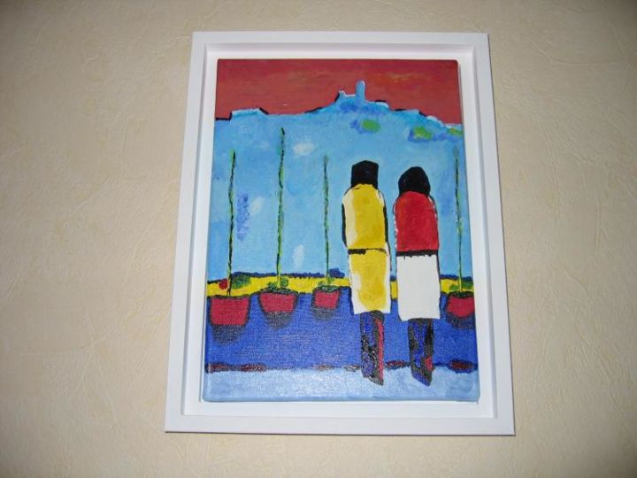 Painting titled "bateaux" by Soazig Balcon, Original Artwork