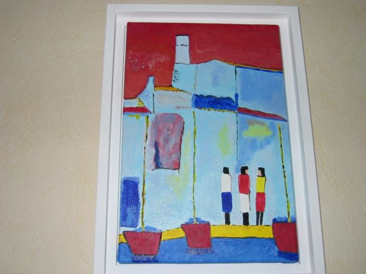 Painting titled "port" by Soazig Balcon, Original Artwork