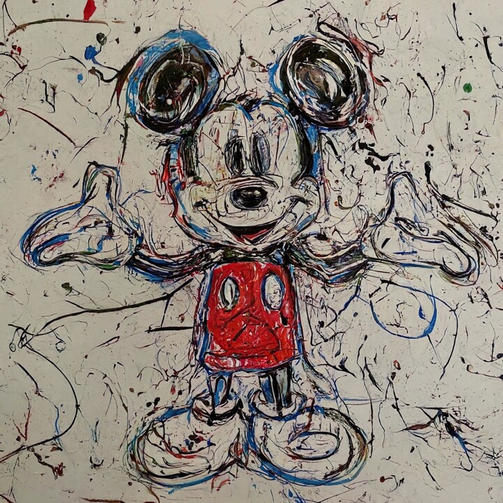 Arts numériques intitulée "Mickey Mouse" par Sobalvarro, Œuvre d'art originale, Image générée par l'IA