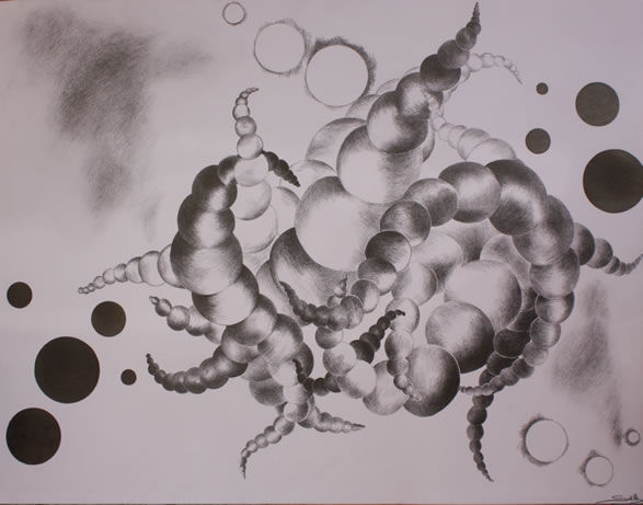 Drawing titled "Méditation 1 - Expr…" by Soelle, Original Artwork, Other