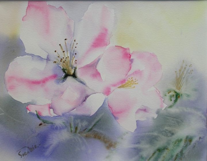 Fleurs De Pommier, Painting by Soen Nio Le Gall