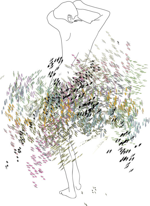 Grafika cyfrowa / sztuka generowana cyfrowo zatytułowany „SweatFroufrou” autorstwa Soffya, Oryginalna praca, Malarstwo cyfro…