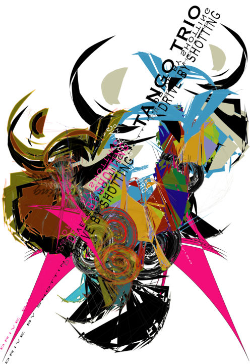 Arts numériques intitulée "Tango Trio" par Soffya, Œuvre d'art originale, Peinture numérique