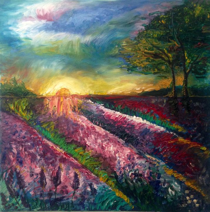 Painting titled "Provence" by Sofia Gach, Original Artwork