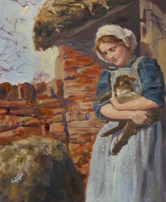 Pintura intitulada "La vida en el campo" por Sofia Vergara, Obras de arte originais