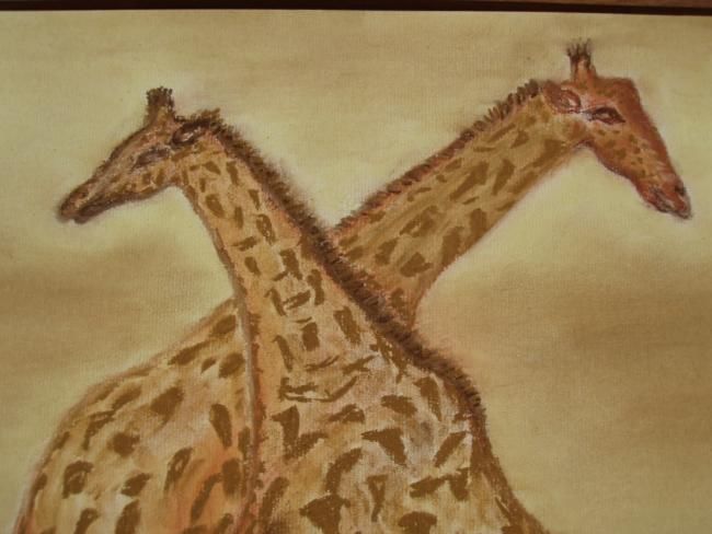 Pintura intitulada "les girafes" por Sofiaa, Obras de arte originais