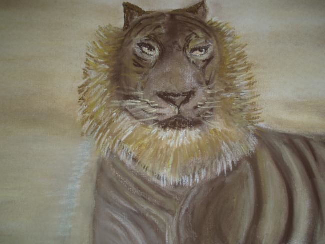 Painting titled "mi-tigre mi-lion" by Sofiaa, Original Artwork