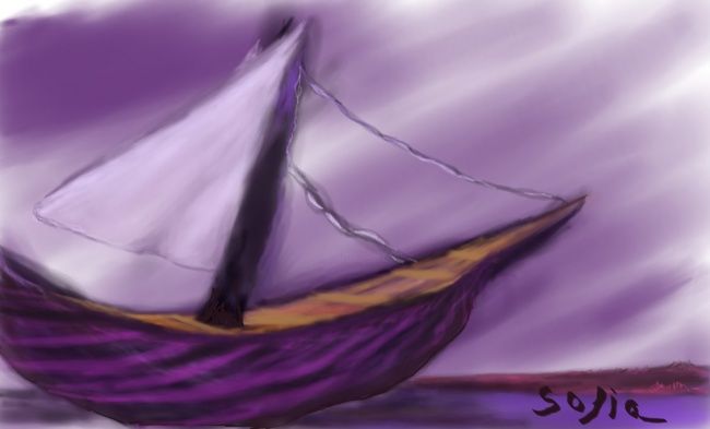 Digital Arts titled "La Barque Echouée" by Sofiaa, Original Artwork