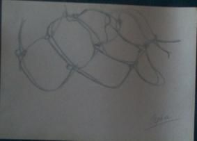 Drawing titled "Nudos del Alma" by Sofía Saredo, Original Artwork