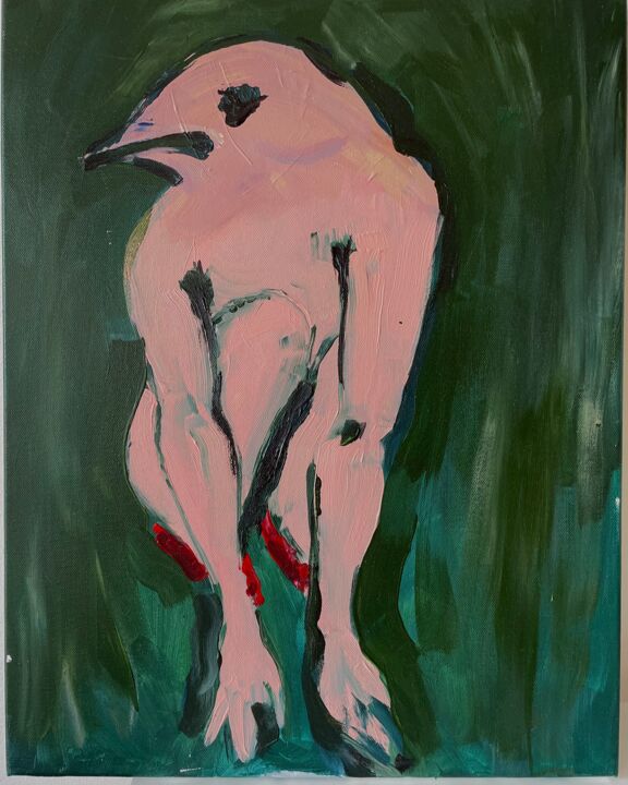 Painting titled "bird 1" by Sofiia Irkha Zlakowska, Original Artwork, Acrylic