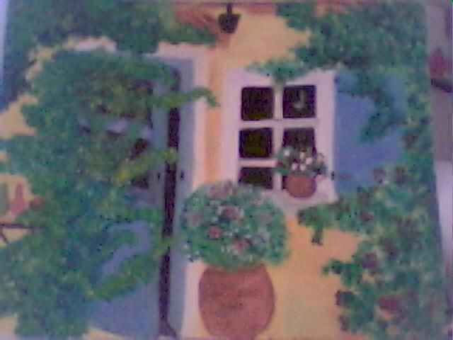 Malerei mit dem Titel "jardin fleuri" von Soisic, Original-Kunstwerk