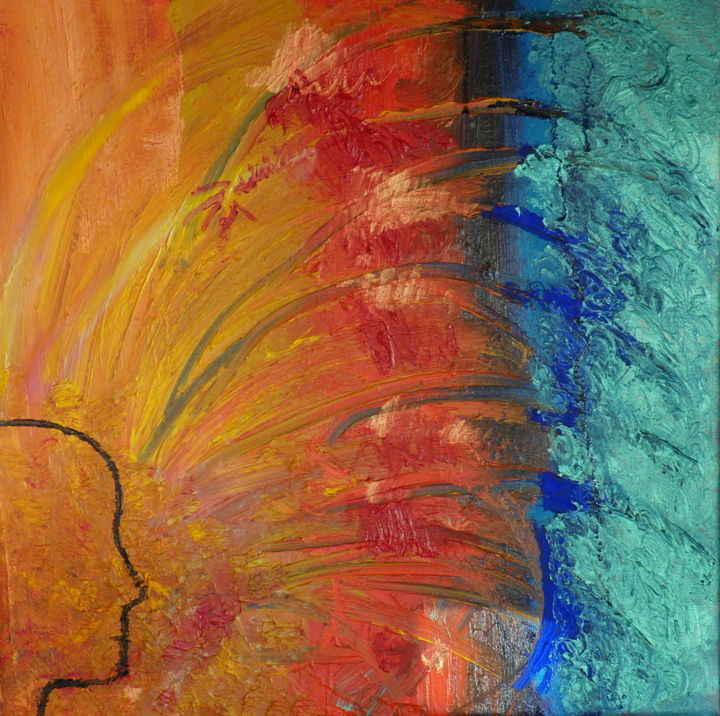Peinture intitulée "Seconde méditation.…" par So Jàh, Œuvre d'art originale, Huile