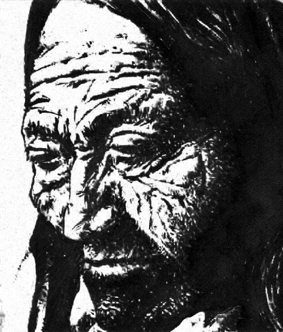 Disegno intitolato "Sioux" da Sojo, Opera d'arte originale