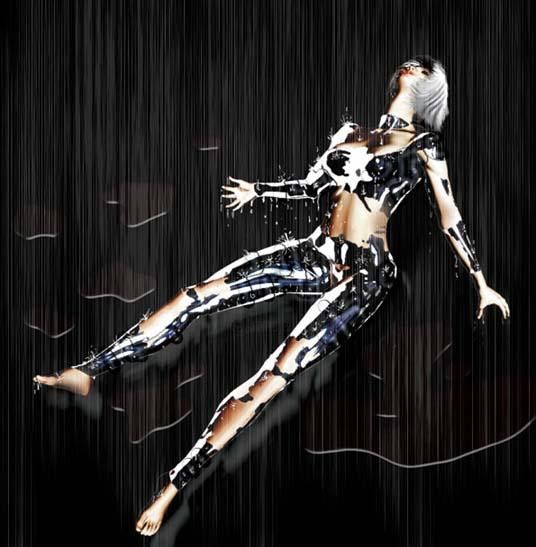 Digitale Kunst mit dem Titel "melted armor" von John Aggelakos, Original-Kunstwerk