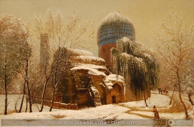 Ζωγραφική με τίτλο "Гур-Эмир" από Сохиб Раззаков, Αυθεντικά έργα τέχνης