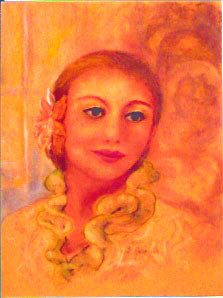 Malarstwo zatytułowany „Hélène (blonde)” autorstwa Solange Palacios Dupont, Oryginalna praca