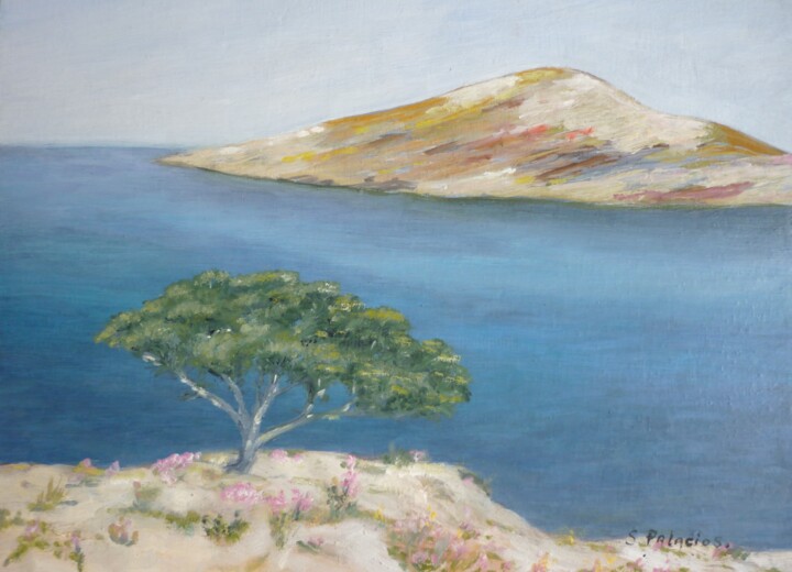 Painting titled "Paysage du midi ( l…" by Solange Palacios Dupont, Original Artwork