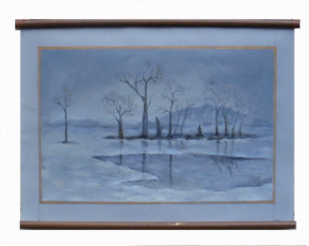 Painting titled "весенний пейзаж" by Solby, Original Artwork