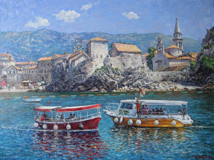 Pintura titulada "Адриатика" por Andrey Soldatenko, Obra de arte original, Oleo