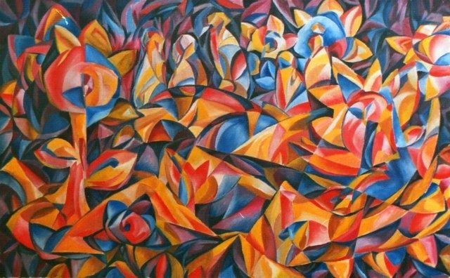 Malerei mit dem Titel "October" von Andrey Soldatenko, Original-Kunstwerk, Öl
