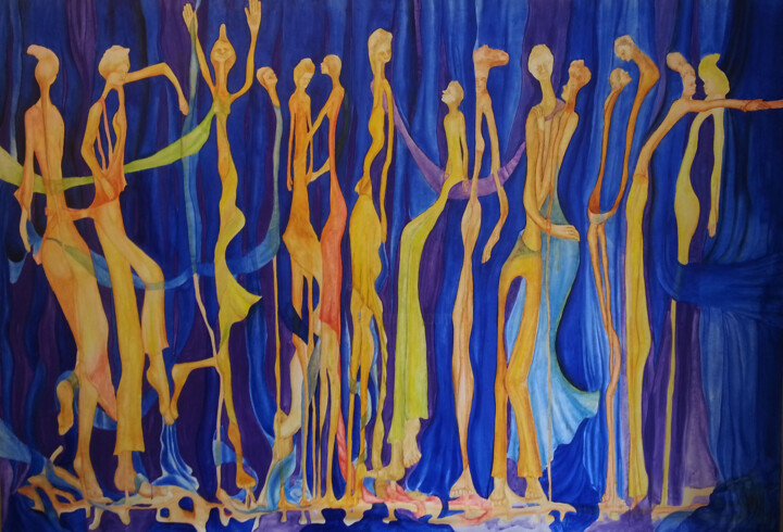 Painting titled "el-baile.jpg" by Sole, Original Artwork, Acrylic