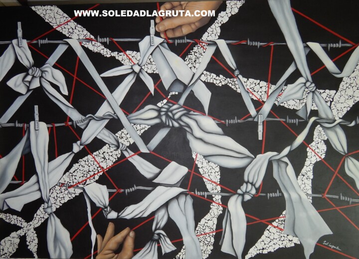 Painting titled "Asuntos que desenre…" by Soledad Lagruta, Original Artwork, Oil