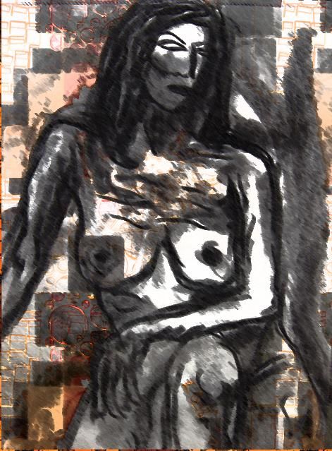 Painting titled "desnudo 29" by Soledad Fernandez, Original Artwork