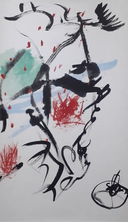 Painting titled "Vision 1" by Solene Kitayama, Original Artwork, Ink