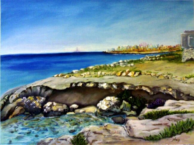 Pintura intitulada "Grotta Monaci - Gal…" por Solange Esposito (SEsposito), Obras de arte originais, Óleo