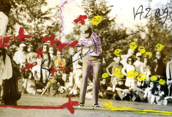 Collages titled "Golf" by Sophie Le Tellier, Original Artwork, Collages