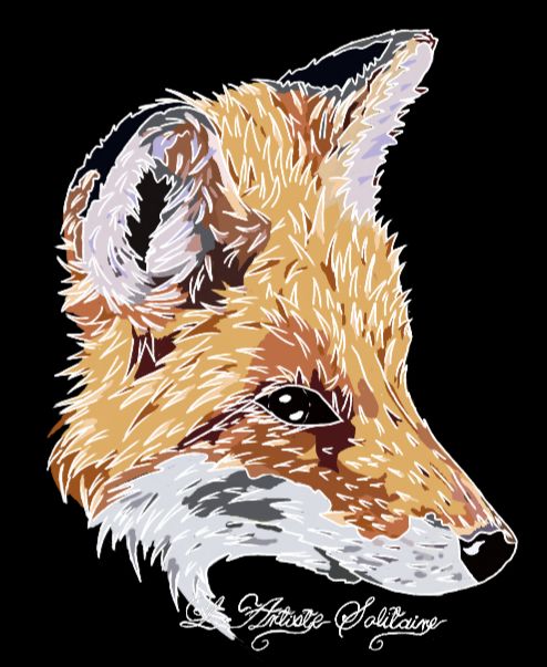 Digital Arts titled "Fox 2016" by L'Artiste Solitaire, Original Artwork, Digital Painting