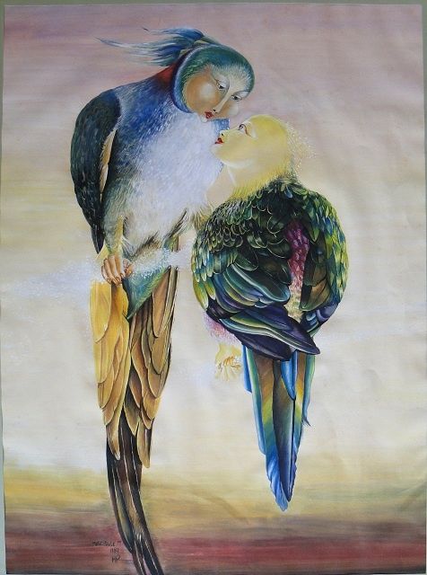 Painting titled "Duo" by Massiera, Original Artwork