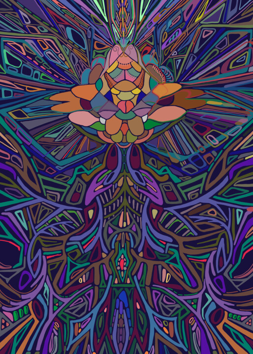 Digital Arts titled "Cordiceps" by Solomon Tair Sharif, Original Artwork, 2D Digital Work