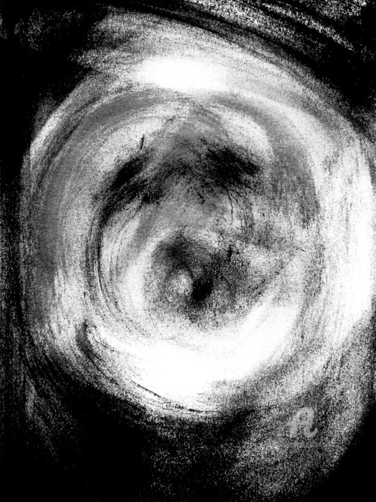 Digitale Kunst getiteld "MOON CRASH BABY" door Solune, Origineel Kunstwerk, Digitaal Schilderwerk