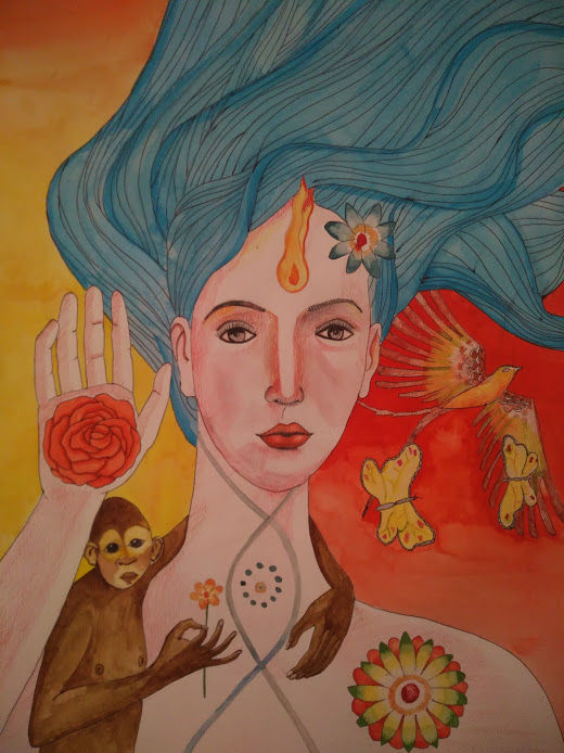Peinture intitulée "Explorarte.-" par Soledad Sarria, Œuvre d'art originale, Aquarelle