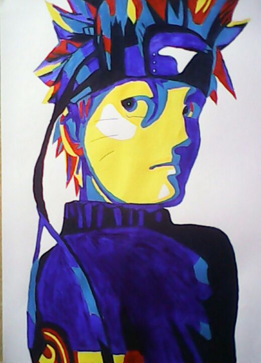 Peinture intitulée "naruto pop art" par Oz, Œuvre d'art originale, Acrylique